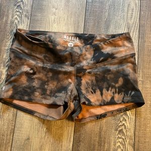NoBull brown and black marble shorts